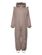 En Fant Snowsuit W. Frills Brun