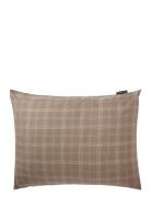 Lexington Home Checked Lyocell/Cotton Pin Point Oxford Pillowcase Beig...