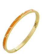 Bud To Rose Rose Enamel Bangle Green/Gold Orange