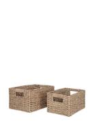 House Nordic Ruth - Baskets, Seagrass, Natural, Set Of 2 Brun