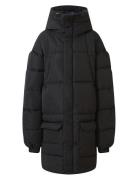 SIXTH JUNE Long Puffer Jacket With Hood Svart