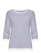 Tom Tailor Striped Jacquard Sweatshirt Blå