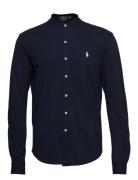 Polo Ralph Lauren Featherweight Mesh-Ls Fb Mandarin C Marinblå