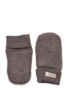 Huttelihut Mittens Wool Fleece 2-Layer Brun