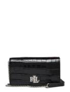 Lauren Ralph Lauren Embossed Crossbody Turn-Lock Tech Case Svart