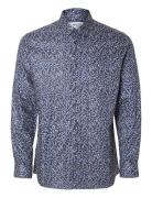 Selected Homme Slhslim-Ethan Shirt Ls Aop Noos Blå