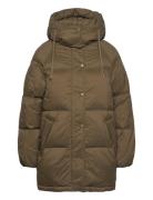 GANT Mid Length Down Jacket Khaki Green