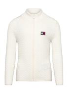 Tommy Jeans Tjw Zip-Thru Cable Cardigan Kräm