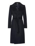 Lauren Ralph Lauren Belted Wool-Blend Wrap Coat Svart