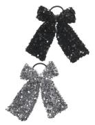 Kids Only Kogshy Glitter Bow 2-Pack Elastics Acc Silver