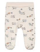 Fixoni Pants W. Feet - Aop Beige