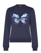 Desigual Sw Butterly Marinblå