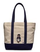 Polo Ralph Lauren Canvas Small Polo Bear Tote Beige