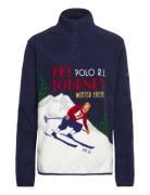 Polo Ralph Lauren Ski-Print Fleece Pullover Marinblå