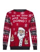 Christmas Sweats Ho Ho How You Doin' Sweater Röd