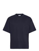Weekday Great Boxy Heavyweight T-Shirt Marinblå