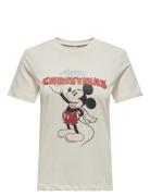 ONLY Onlmickey Life Reg S/S Top Box Xmas Jrs Kräm