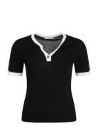 Ivo Nikkolo Merino Wool Short Sleeve Knit Top, Kendra 2 Svart