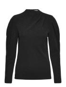 Selected Femme Slfmarwa Ls High Neck Top Svart