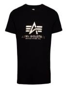 Alpha Industries Basic T-Shirt Foil Print Svart