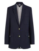 Tommy Hilfiger Cool Wool Relaxed Sb Blazer Marinblå