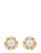 SNÖ Of Sweden Soap Pearl Knot Ear G/White - Guld