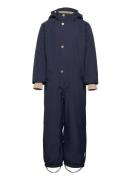 MINI A TURE Matwanni Fleece Lined Snowsuit. Grs Marinblå