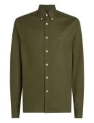 Tommy Hilfiger Flex Poplin Solid Rf Shirt Khaki Green