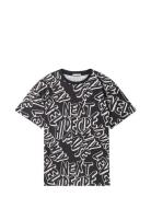 Tom Tailor Over Printed T-Shirt Svart