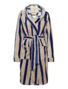 Rosemunde Rhflurry Fleece Robe Stripe Beige