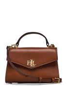 Lauren Ralph Lauren Leather Small Farrah Satchel Brun