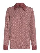 Tommy Hilfiger Fluid Vis Prt Relaxed Ls Shirt Burgundy