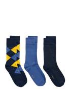 GANT Argyle Socks 3-Pack Gift Box Blå