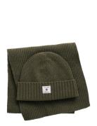 GANT Beanie Scarf Gift Set Grön