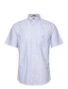 GANT Reg Oxf Stripe O.shield Ss Shirt Blå