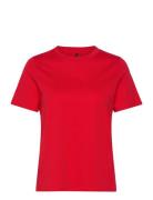 Vero Moda Vmpaulina Ss T-Shirt Jrs Noos Röd