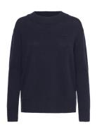 GANT Wool Blend Stand Collar Marinblå