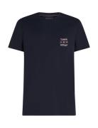 Tommy Hilfiger Hilfiger Stack Tee Blå