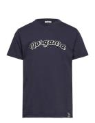 Mads Nørgaard Printed Tee Thorlino Tee Marinblå
