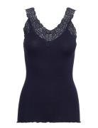 Rosemunde Rwbernadine Organic Sl Lace Top Marinblå
