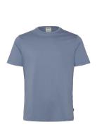 Lindbergh Black Mercerized Cotton Tee S/S Marinblå