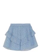 Creamie Skirt Flower Lurex Blå