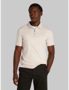 Calvin Klein Smooth Cotton Welt Zip Polo Rosa
