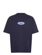 Daily Paper Dotted Logo T-Shirt Marinblå