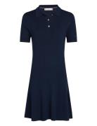 Tommy Hilfiger Rib Button F&F Polo Swt Dress Marinblå