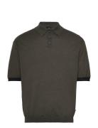 Armani Exchange Knit Polo Khaki Green