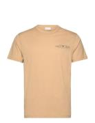 GANT Printed Graphic Ss T-Shirt Beige