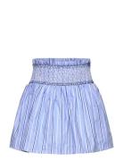 Mango Short Pleated Skirt Blå