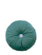 NOBODINOZ Round Cushion Eco-Velvet Grön
