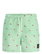 Jack & J S Jpstmaui Jjswim Mini Stripe Akm Jnr Grön